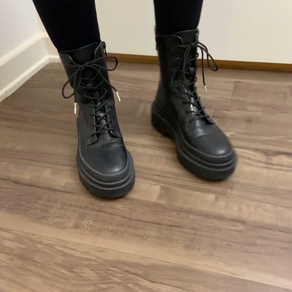 Steven Madden Combat Boots Black Size 7 - Picture 2 of 6